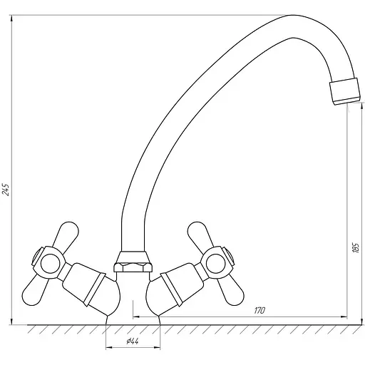 Змішувач для кухні Globus Lux GB-SHARM-0104-00 - фото 4