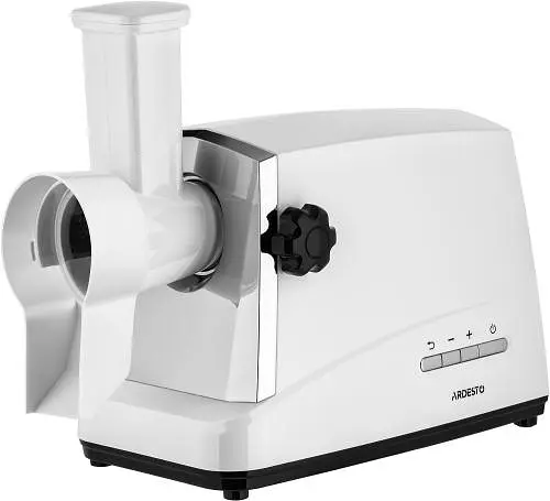 М'ясорубка Ardesto MGA-2300J, White/Silver, 1750Вт, 3 диски, 2кг/хв, соковижималка для томатів та ягід, тертка/шатківниця, насадки домашніх ковбасок та кеббе, для картоплі, реверс - фото 3