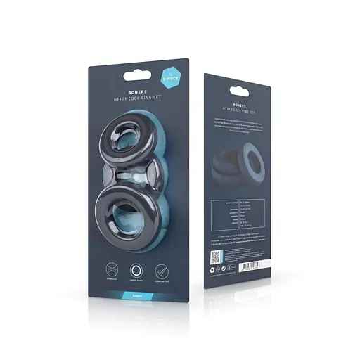 Набір ерекційних кілець Boners 3-Piece Hefty Cock Ring Set - фото 5