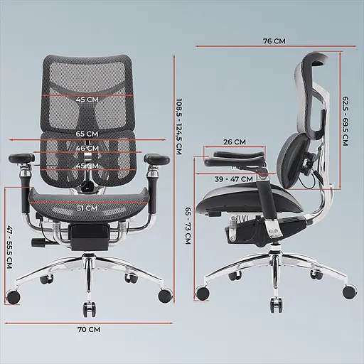 Крісло офісне Sihoo Doro S300 Mesh Dark Grey (S300-M201) - фото 6