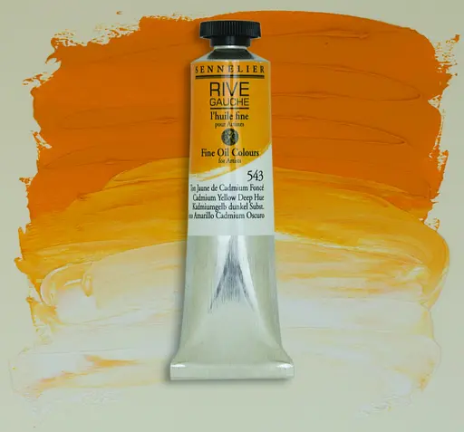 Масляная краска Rive gauche 40 мл, Кадмий желтый глубокий оттенок (Cadmium Yellow Deep Hue) - фото 2
