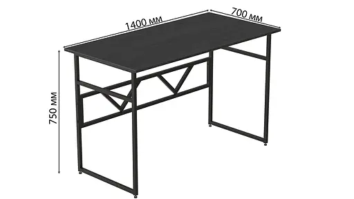 Компьютерный стол Ferrum-decor Райан 75x140x70 черный ДСП Сосна Кембра 32мм (FRD-103730) - фото 3