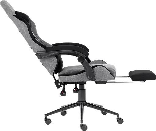 Геймерское кресло GT Racer серое с черным (X-2324 Fabric Gray/Black Suede) - фото 5