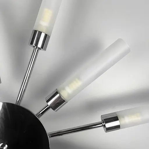 Потолочная люстра в форме солнечных лучей на 12 плафонов G9 Ø 69х8 см Line F | Ст. 1276/12 CH - фото 5