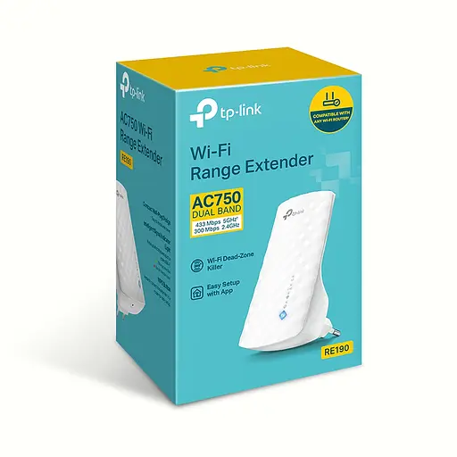 TP-Link Повторювач Wi-Fi сигналу RE190 AC750 OneMesh - фото 7