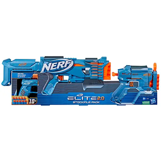 Уцінка. Набір бластерів Hasbro Nerf Elite 2.0 Stockpile Pack, з 10 стрілами, 3 шт. (F5031) - фото 2