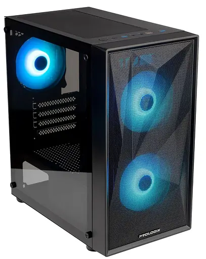 Корпус ProLogix E102 Tempered GlassMesh Black (E102) Без БП - фото 2