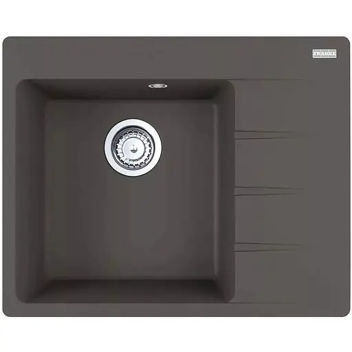 Кухонна мийка Franke Centro, фраграніт, прямокутник, з крилом, 620х500х200мм, чаша - 1, врізна, CNG 611-62 TL, сірий сланець