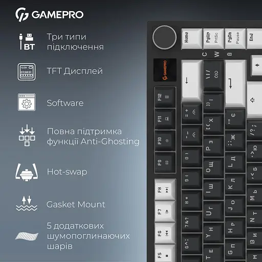 Клавіатура GamePro Asgard Valhalla Pro 75% Rainy switches (MK160B-D-Pro) - фото 14