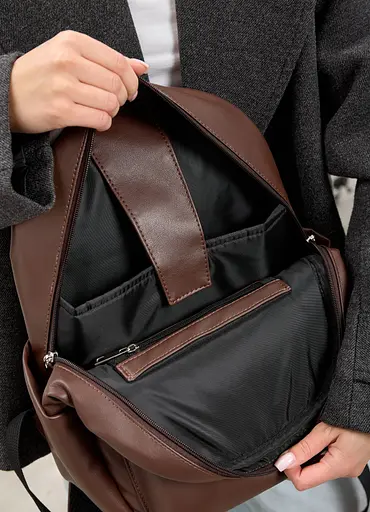 Жіночий рюкзак Sambag Talary шоколадний 35 х 25 х 12 см (35312020) - фото 6