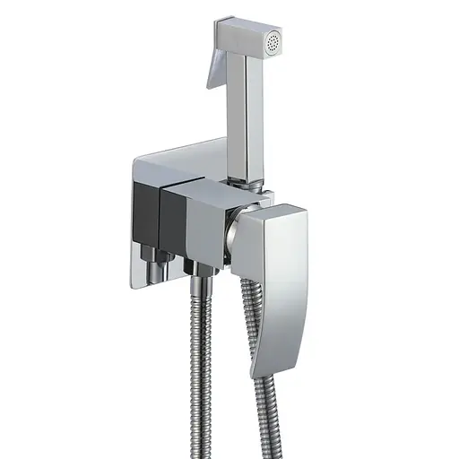 Набор гигиенического душа скрытого монтажа Mixxus Premium Bend 002 Inner MI6924, Хром - фото 1