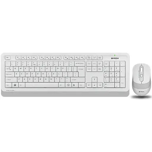 Комплект бездротовий A4tech Fstyler FG1010, White+Grey, клавіатура+миша