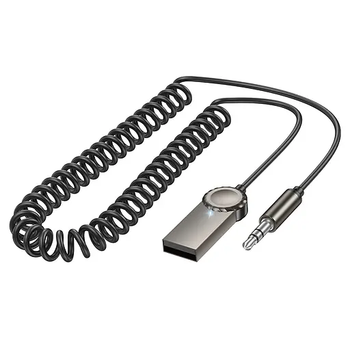 Bluetooth-ресивер BOROFONE BC56 Peaceful car AUX BT receiver with cable Metal Gray - фото 7