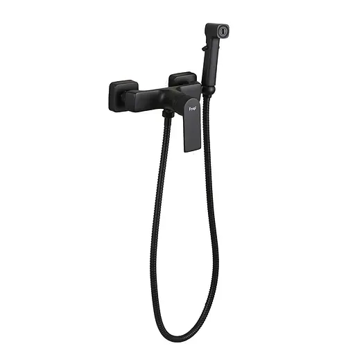 Змішувач для гігієнічного душу зовнішнього монтажу 150 мм Frap F2071-6, Чорний матовий - фото 3