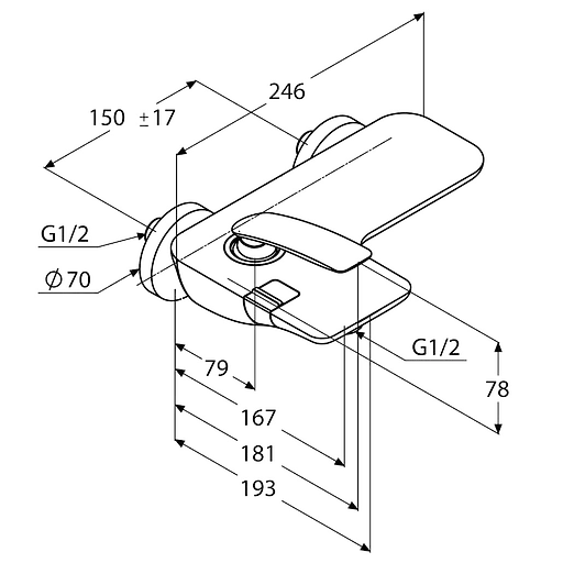 Смеситель для ванны Kludi Balance 524450575 - фото 3