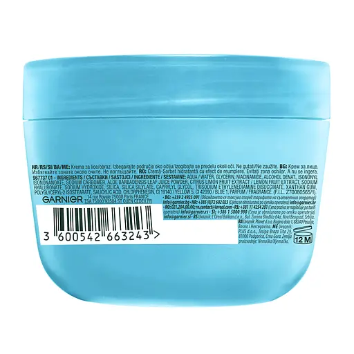 Крем-сорбет для лица Garnier Hyaluron Fresh & Plump увлажняющий с гиалуроновой кислотой для придания свежести и упругости коже 85 г - фото 10