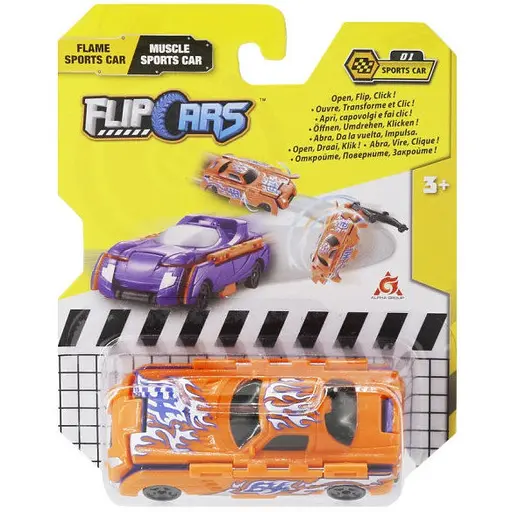 Машинка-трансформер Flip Cars 2 в 1 Спорткари Вогняний спорткар і Потужний спорткар EU463875B-01