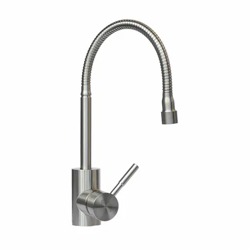 Змішувач для кухні гнучкий вилив Germece 8617 нержавіюча сталь - фото 1