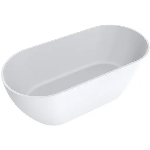 Ванна Mraggo Greenland матовая из литого мрамора 1700x800x625 00312602 Белый матовый - фото 1