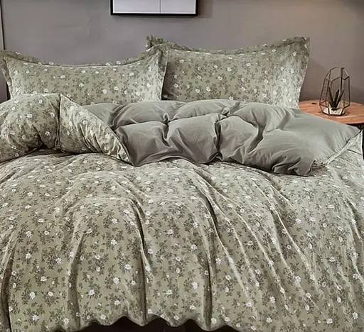 Постельное белье сатин Laura-Grand 24 евро комплект цветочный принт - фото 1