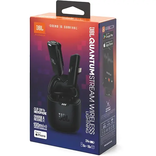 Мікрофон JBL Quantum Stream Wireless Lightning - Black (JBLSTRMWLLGHTBLK) - фото 13