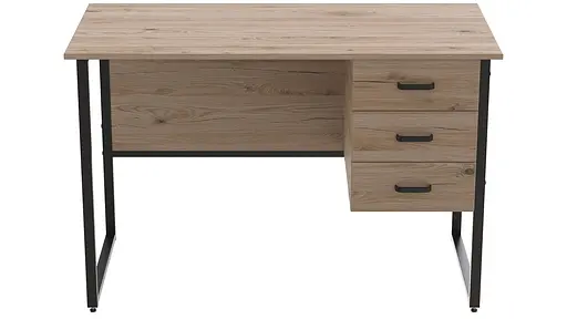 Компьютерный стол Ferrum-decor Гарри 75x120x60 черный ДСП Дуб Сан-Марино 16мм (FRD-103534)