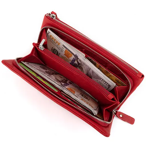 Женский кожаный кошелек-клатч ST Leather 20.8х10х2 см acs0015263 - фото 3