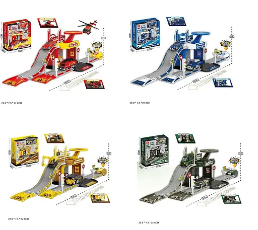 Паркінг 1368/1468/1568/1668, дорога, транспорт, у коробці 20,8х7,3х22,8см (6969692060027) МІКС - фото 2