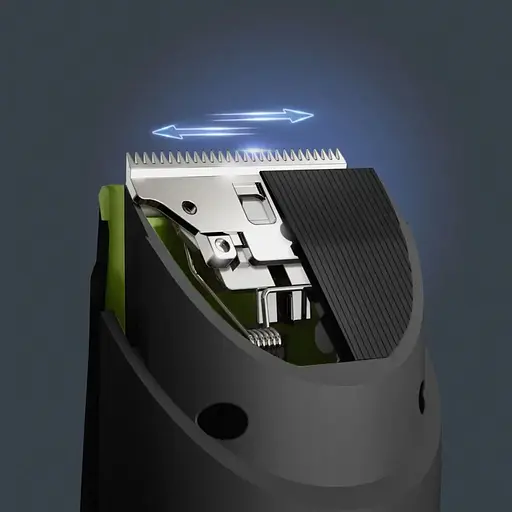 Машинка для стрижки Rowenta Nomad Sport Collection, акум., роторный мотор, насадок-2, кейс, сталь, черно-зеленый - фото 7