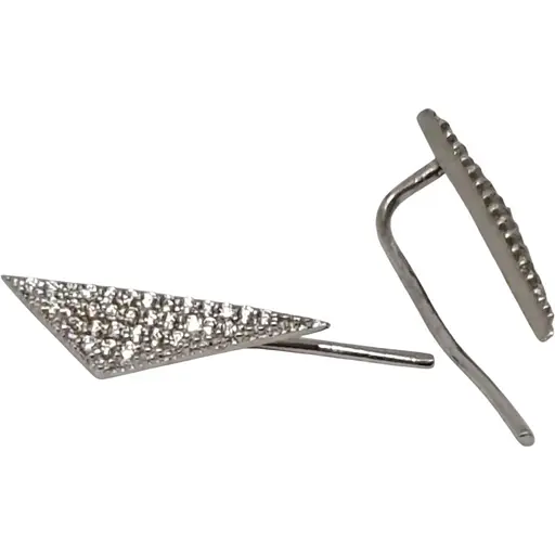 Серебряные серьги-каффы Qvaliz с фианитами. 90201194