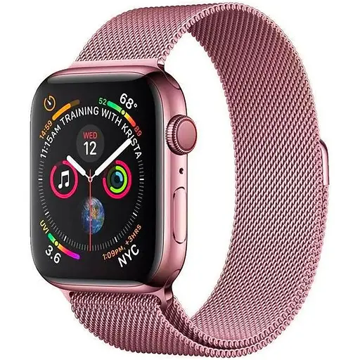 Ремінець DK для Apple Watch 42mm (Series 1 / 2 / 3) Метал Milanese Loop (05527) (pink rose) - фото 2