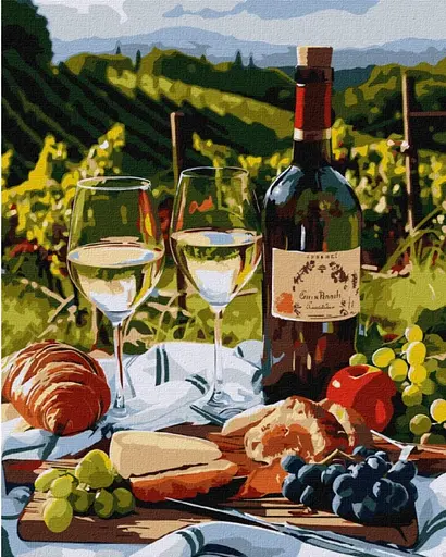 Набор для росписи по номерам Полуденный банкет, Ideyka, 40x50 см, КНО5697