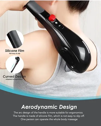 Масажер ручний для тіла B-6 + 5 насадок (Чорний) - фото 3