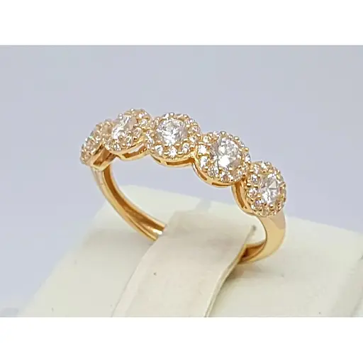 Золотое кольцо Империя золота с фианитами. КВ818(В)И 16,5 - фото 2