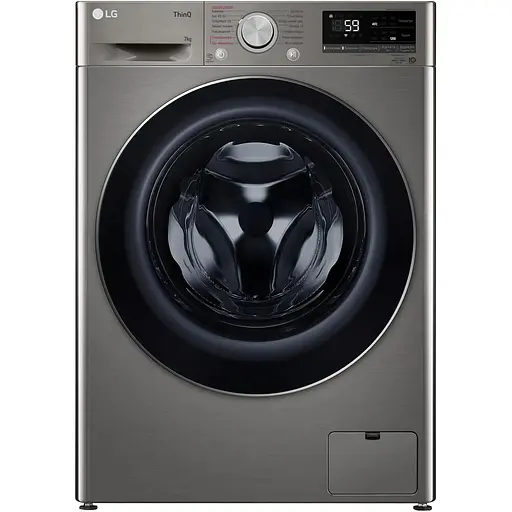 Стиральная машина LG фронтальная 7 кг 1200 A+++ 48 см дисплей пара инвертор серебристый