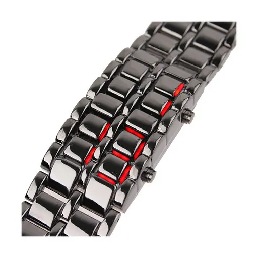 Часы-браслет Led Watch Iron Samurai Черный с красными светодиодами (IBW012BR) - фото 6