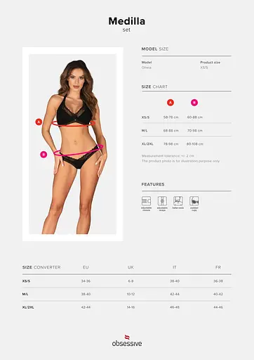 Комплект Obsessive Medilla 2-pcs Set XL/2XL - фото 5