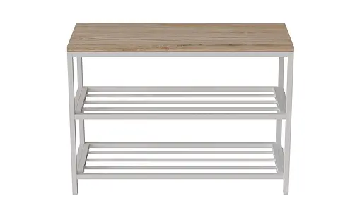 Банкетка універсальна Ferrum-decor Слайм 45x63x26 білий ДСП Дуб Сан-Марино 16мм (FRD-104076) - фото 4