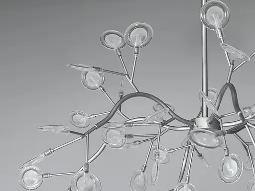 Стильная новинка, люстра "Светлячок", 54 лампы, хром сатин - фото 3