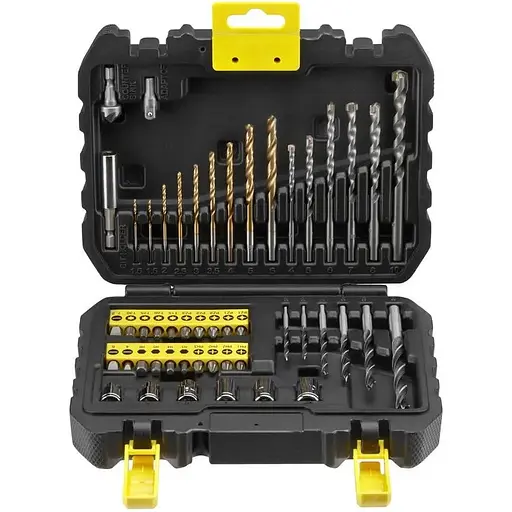 Набор бит и сверл Stanley Titanium Phillips, Pozidriv, Torx, Slotted L=25 мм 50 шт. пластиковый кейс (STA88546) - фото 1