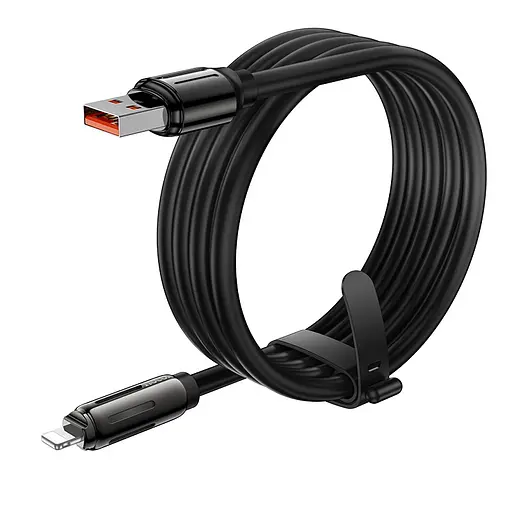Дата кабель Hoco U136 Prize USB to Lightning 2.4A (1.2m) Black - фото 4