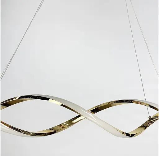 Видовжена люстра Gemo Led у золотому корпусі у двох розмірах Line.F Довжина 120 см - фото 10