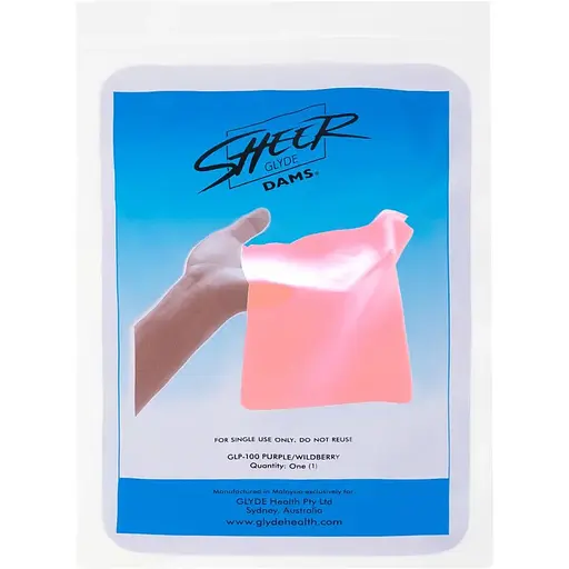 Латексные салфетки Glyde Health Sheer Glyde Dams, клубника (1 шт.)