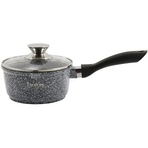 Ковш Zauberg алюминиевый с мраморным покрытием и серой крышкой 1.3 л (0716 SN)