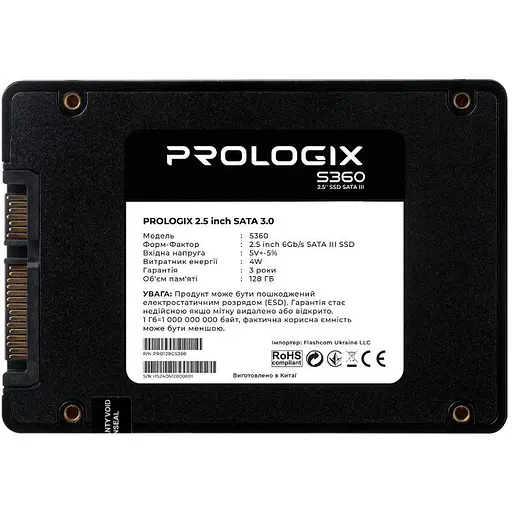 SSD диск 128GB Prologix S-360 2.5 SATAIII TLC - фото 2