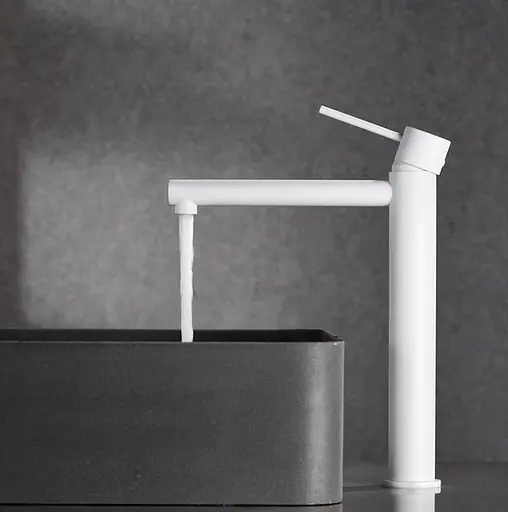 Смеситель для умывальника Imex Milos Stick высокий белый матовый BDYS045-3BL Белый матовый - фото 2