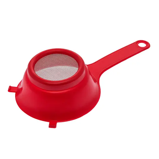 Сито дуршлаг с ручкой для процеживания и просеивания 18.5 см, Kitchette Красный 85108 - фото 6