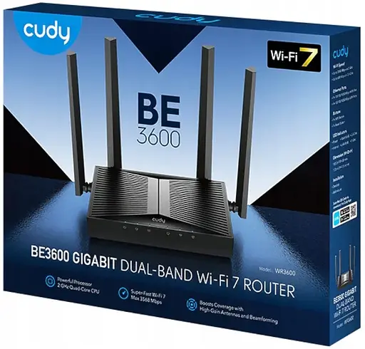 Беспроводной роутер Cudy WR3600 be3600 Gigabit Wi-Fi 7 Router - фото 3