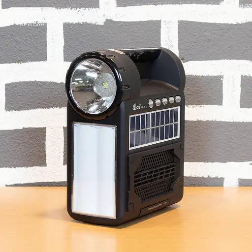 Акумуляторний радіоприймач Fepe FP-25-S USB TF Bluetooth із сонячною панеллю та ліхтариком - фото 3