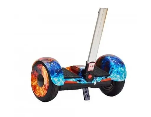 Гироскутер-сигвей с ручкой Smart Balance A8 Premium 10.5" Огонь и лед - фото 3